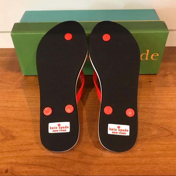 KATE SPADE Nova Spot On Bow Rubber Flip Flops - Picture 3 of 4